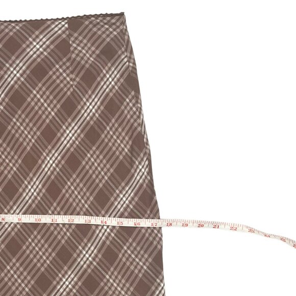 Aeropostale Y2K Brown Plaid Knee Length Skirt Women’s Sz Small Preppy Academia - Picture 7 of 14